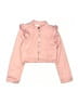 Little Lass Solid Pink Jacket Size 16 - photo 1