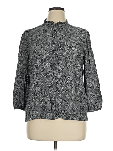 Ann Taylor LOFT Outlet 3/4 Sleeve Button-Down Shirt (view 1)
