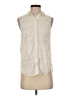 Splendid Ivory Sleeveless Button-Down Shirt Size XS - photo 1