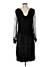 Bow & Drape Solid Black Cocktail Dress Size M - photo 2
