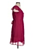 Old Navy 100% Polyester Solid Burgundy Casual Dress Size XS - photo 4