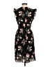 Rebecca Taylor 100% Polyester Floral Black Cocktail Dress Size 6 - photo 2