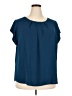 41Hawthorn 100% Polyester Blue Short Sleeve Blouse Size 2X - photo 1