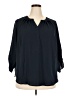 41Hawthorn 100% Polyester Black 3/4 Sleeve Blouse Size 2X - photo 1