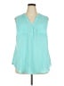 Torrid 100% Polyester Teal Sleeveless Blouse Size 2X Plus (2) - photo 1