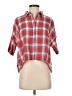 Freebird 100% Cotton Plaid Red Short Sleeve Button-Down Shirt Size S - photo 1