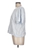 Gap Blue Silver 3/4 Sleeve Blouse Size L - photo 5