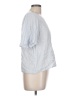 Gap Blue Silver 3/4 Sleeve Blouse Size L - photo 4