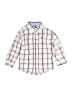 Tommy Hilfiger 100% Cotton Plaid Ivory Long Sleeve Button-Down Shirt 12-18 MO / 18 MO - photo 1