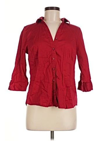 212 Collection 3/4 Sleeve Button-Down Shirt (view 1)
