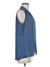 Rose + Olive 100% Polyester Polka Dots Blue Sleeveless Blouse Size M - photo 4