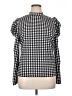 Shein Curve 100% Polyester Houndstooth Black 3/4 Sleeve Blouse Size 16 Plus (2) - photo 1