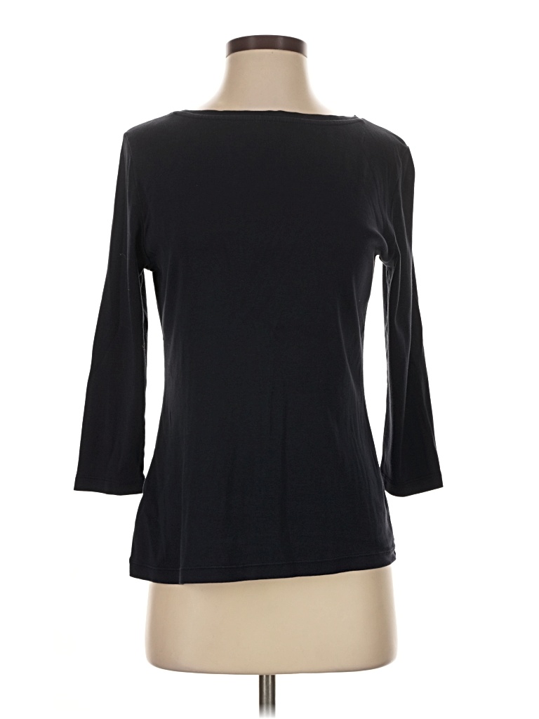 Pre-owned Talbots 3/4 Sleeve T-shirt In Black