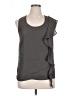 Gap Outlet 100% Polyester Gray Sleeveless Blouse Size L - photo 1