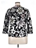 Chico's 100% Cotton Print Black Blazer Size Lg (2) - photo 2