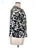 Chico's 100% Cotton Print Black Blazer Size Lg (2) - photo 4