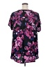 Torrid 100% Polyester Floral Purple Short Sleeve Blouse Size 3X Plus (3) - photo 2
