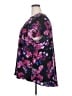 Torrid 100% Polyester Floral Purple Short Sleeve Blouse Size 3X Plus (3) - photo 5