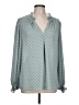 Max Studio 100% Polyester Teal Long Sleeve Blouse Size L - photo 1