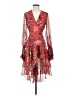 Alexis 100% Polyester Floral Red Cocktail Dress Size S - photo 1