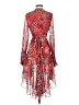 Alexis 100% Polyester Floral Red Cocktail Dress Size S - photo 2