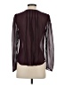 Moulinette Soeurs 100% Silk Burgundy Long Sleeve Silk Top Size 4 - photo 2