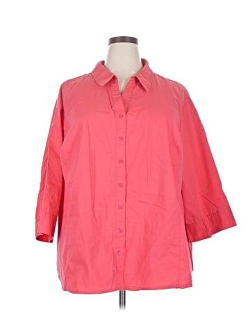 Liz & Me 3/4 Sleeve Button-Down Shirt (view 1)