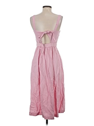 Madewell Pink Fleur Bow-Back Dress (view 2)