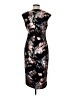 Connected Apparel Print Black Cocktail Dress Size 6 - photo 2