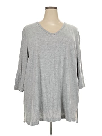 Woman Within 3/4 Sleeve T-Shirt (view 1)
