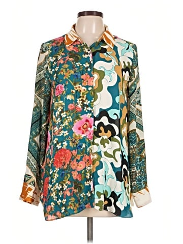Rose + Olive Long Sleeve Blouse (view 1)