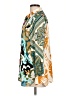 Rose + Olive 100% Polyester Floral Teal Long Sleeve Blouse Size L - photo 5