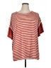 Terra & Sky Red Short Sleeve Top Size 1X - photo 1