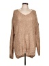 Doe & Rae Metallic Tan Pullover Sweater Size L - photo 1