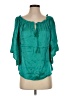 Hale Bob Teal 3/4 Sleeve Blouse Size S - photo 1