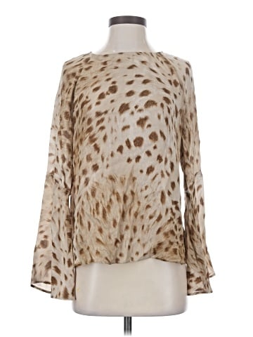 L'Agence Long Sleeve Silk Top (view 1)