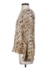 L'Agence 100% Silk Animal Print Tan Long Sleeve Silk Top Size XS (0) - photo 5