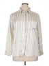 FRAME 100% Polyester Stripes Ivory Long Sleeve Blouse Size XL - photo 1