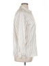 FRAME 100% Polyester Stripes Ivory Long Sleeve Blouse Size XL - photo 4