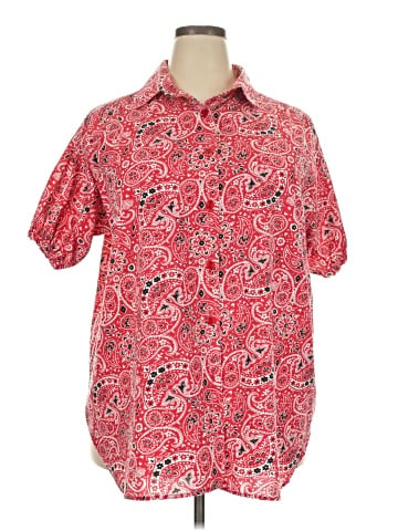 Roaman's Short Sleeve Button-Down Shirt (view 1)