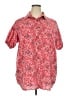 Roaman's Paisley Red Short Sleeve Button-Down Shirt Size 18 (L) - photo 1