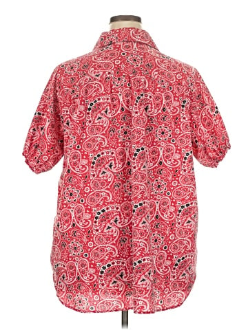 Roaman's Short Sleeve Button-Down Shirt (view 2)