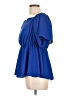 Scomchic 100% Polyester Blue Short Sleeve Blouse Size L - photo 5