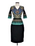 ETRO Graphic Teal Cocktail Dress Size EU (IT) 40 / US 4 - photo 1