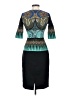 ETRO Graphic Teal Cocktail Dress Size EU (IT) 40 / US 4 - photo 2
