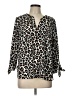 MICHAEL Michael Kors Animal Print Brown 3/4 Sleeve Blouse Size L - photo 1
