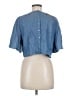 Bebe Blue Short Sleeve Blouse Size M - photo 2