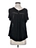 Amuse Society Black Short Sleeve Blouse Size S - photo 1