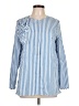 Luisa Cerano Blue Long Sleeve Blouse Size 10 - photo 1