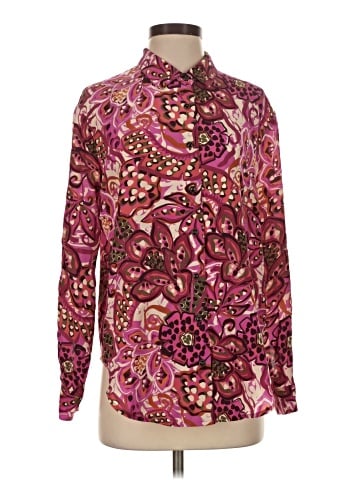 Johnny Was Long Sleeve Silk Top (view 1)